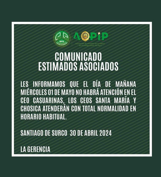 No hay atención 1 de mayo 2024